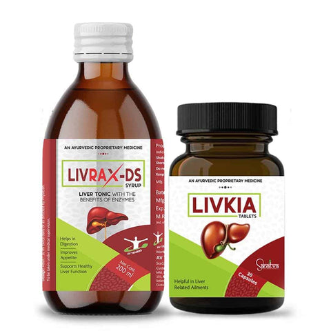 Livrax-DS Syrup and Livkia Combo - Sanatva Ayurvedic