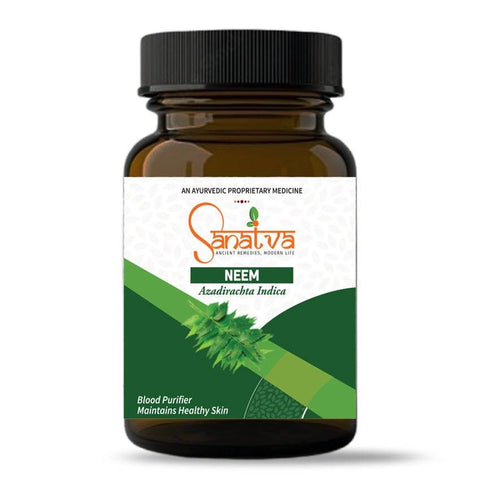 Pure Neem Capsules for Healthy Skin And Immunity - Sanatva Ayurvedic