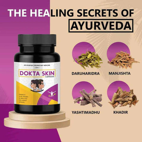 Ayurvedic Capsule for Helps Keep Skin Healthy, Helpful in Treating Acne & Skin Disorders